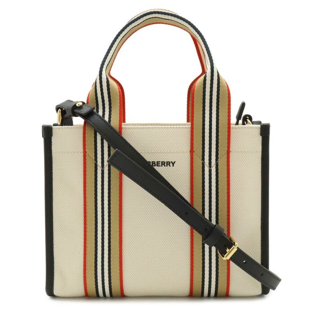 Burberry Icon Stripe Canvas Tote